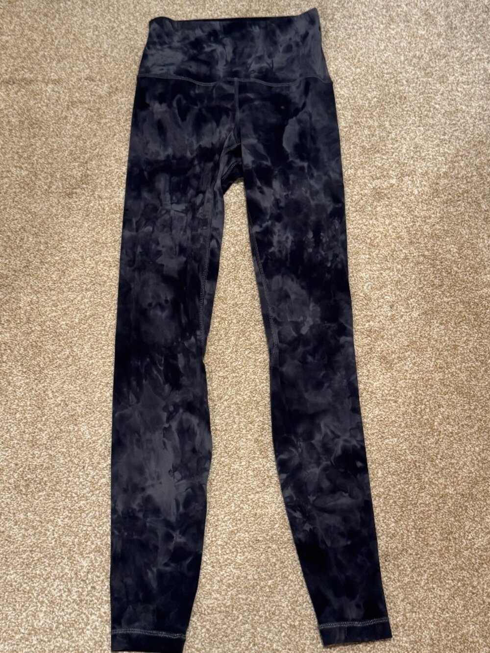 Womens Size 4 LuLuLemon Align High-Rise 28" Diamond Dye Pitch Gray Leggings $118